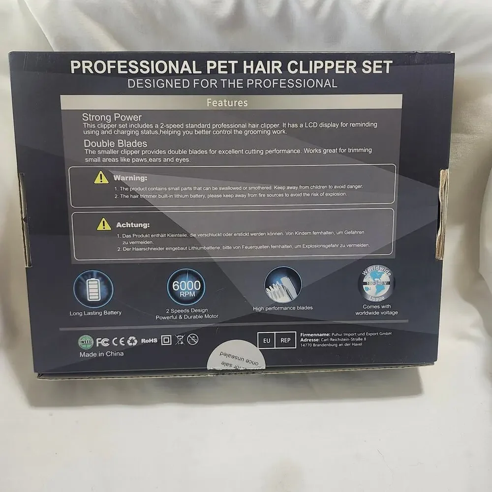 Oneisall Professional Pet Electric Clipper CW01029 2 Speed Double Blades B17